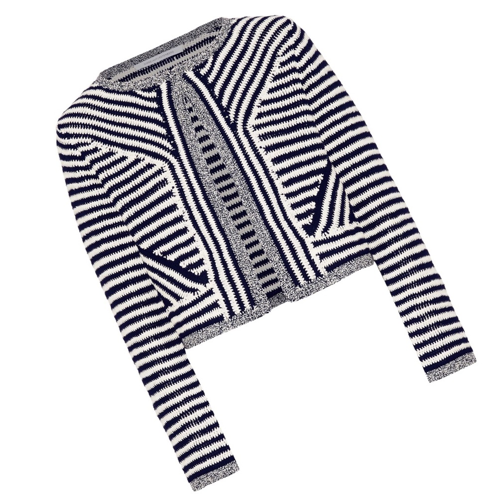new DVF ☾ Striped Cardigan Sweater ☾ Midnight - Picture 7 of 16